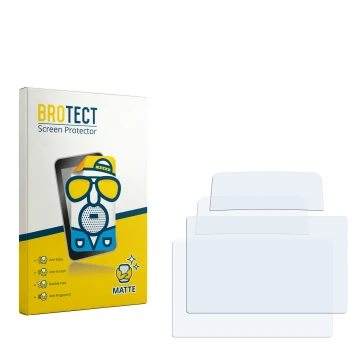 Parte frontal de un envase de producto con el logotipo de la marca BROTECT. Al lado está el protector de pantalla correspondie