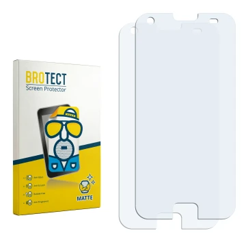 Parte frontal de un envase de producto con el logotipo de la marca BROTECT. Al lado está el protector de pantalla correspondie