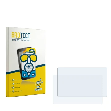 Parte frontal de un envase de producto con el logotipo de la marca BROTECT. Al lado está el protector de pantalla correspondie