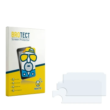 Parte frontal de un envase de producto con el logotipo de la marca BROTECT. Al lado está el protector de pantalla correspondie