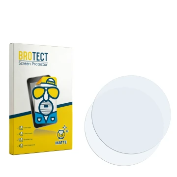Parte frontal de un envase de producto con el logotipo de la marca BROTECT. Al lado está el protector de pantalla correspondie