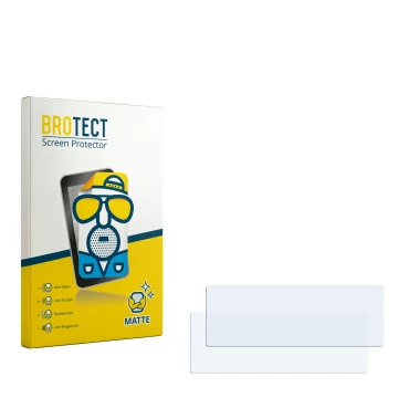 Parte frontal de un envase de producto con el logotipo de la marca BROTECT. Al lado está el protector de pantalla correspondie