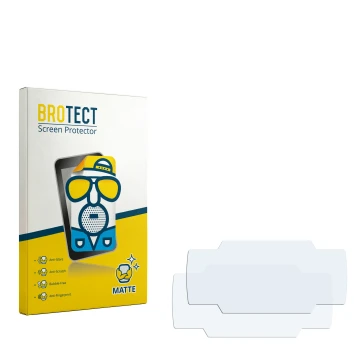 Parte frontal de un envase de producto con el logotipo de la marca BROTECT. Al lado está el protector de pantalla correspondie