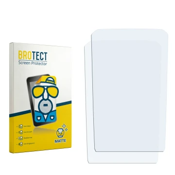 Parte frontal de un envase de producto con el logotipo de la marca BROTECT. Al lado está el protector de pantalla correspondie