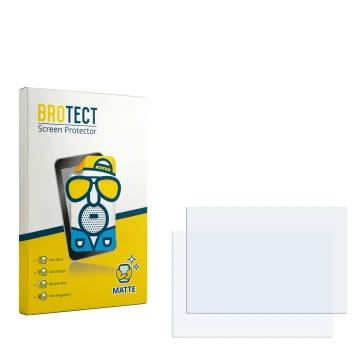 Parte frontal de un envase de producto con el logotipo de la marca BROTECT. Al lado está el protector de pantalla correspondie