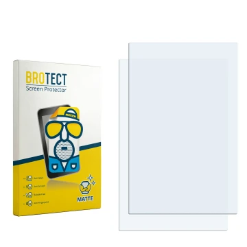 Parte frontal de un envase de producto con el logotipo de la marca BROTECT. Al lado está el protector de pantalla correspondie