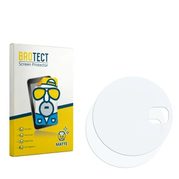 Parte frontal de un envase de producto con el logotipo de la marca BROTECT. Al lado está el protector de pantalla correspondie