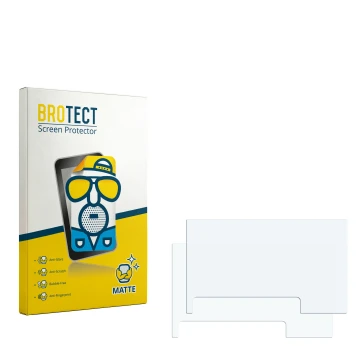 Parte frontal de un envase de producto con el logotipo de la marca BROTECT. Al lado está el protector de pantalla correspondie