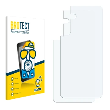 Parte frontal de un envase de producto con el logotipo de la marca BROTECT. Al lado está el protector de pantalla correspondie