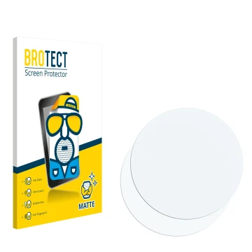 Parte frontal de un envase de producto con el logotipo de la marca BROTECT. Al lado está el protector de pantalla correspondie