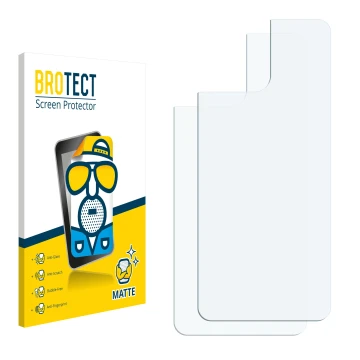 Parte frontal de un envase de producto con el logotipo de la marca BROTECT. Al lado está el protector de pantalla correspondie