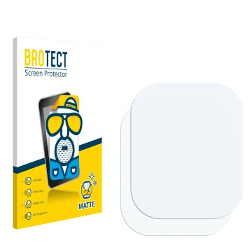 Parte frontal de un envase de producto con el logotipo de la marca BROTECT. Al lado está el protector de pantalla correspondie