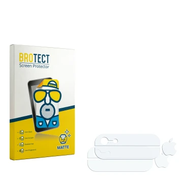 Parte frontal de un envase de producto con el logotipo de la marca BROTECT. Al lado está el protector de pantalla correspondie