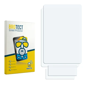Parte frontal de un envase de producto con el logotipo de la marca BROTECT. Al lado está el protector de pantalla correspondie