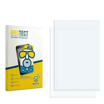 Parte frontal de un envase de producto con el logotipo de la marca BROTECT. Al lado está el protector de pantalla correspondie