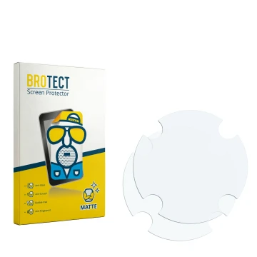 Parte frontal de un envase de producto con el logotipo de la marca BROTECT. Al lado está el protector de pantalla correspondie