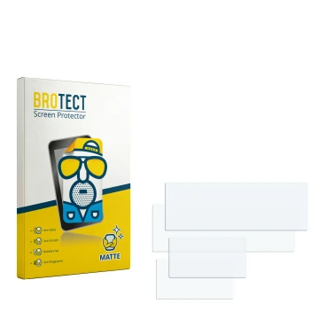 Parte frontal de un envase de producto con el logotipo de la marca BROTECT. Al lado está el protector de pantalla correspondie