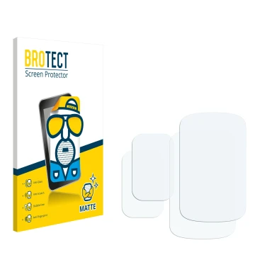 Parte frontal de un envase de producto con el logotipo de la marca BROTECT. Al lado está el protector de pantalla correspondie