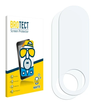 Parte frontal de un envase de producto con el logotipo de la marca BROTECT. Al lado está el protector de pantalla correspondie