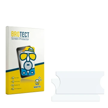 Parte frontal de un envase de producto con el logotipo de la marca BROTECT. Al lado está el protector de pantalla correspondie