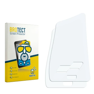 Parte frontal de un envase de producto con el logotipo de la marca BROTECT. Al lado está el protector de pantalla correspondie