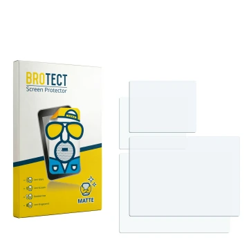 Parte frontal de un envase de producto con el logotipo de la marca BROTECT. Al lado está el protector de pantalla correspondie