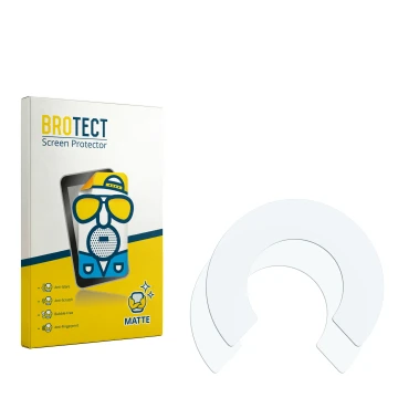 Parte frontal de un envase de producto con el logotipo de la marca BROTECT. Al lado está el protector de pantalla correspondie