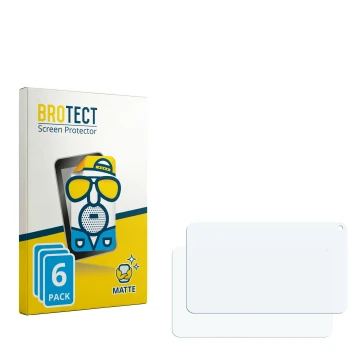 Parte frontal de un envase de producto con el logotipo de la marca BROTECT. Al lado está el protector de pantalla correspondie