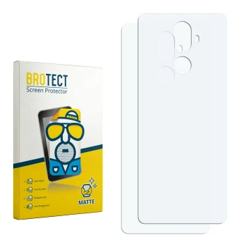 Parte frontal de un envase de producto con el logotipo de la marca BROTECT. Al lado está el protector de pantalla correspondie