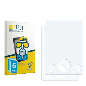 Parte frontal de un envase de producto con el logotipo de la marca BROTECT. Al lado está el protector de pantalla correspondie