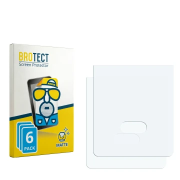 Parte frontal de un envase de producto con el logotipo de la marca BROTECT. Al lado está el protector de pantalla correspondie
