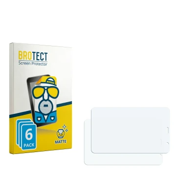 Parte frontal de un envase de producto con el logotipo de la marca BROTECT. Al lado está el protector de pantalla correspondie
