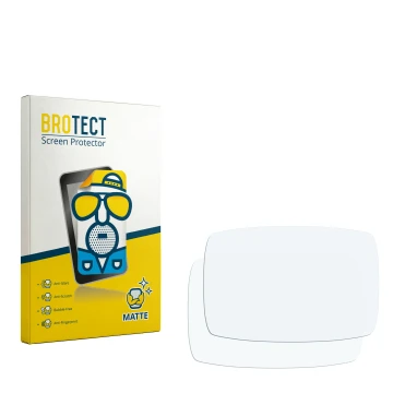 Parte frontal de un envase de producto con el logotipo de la marca BROTECT. Al lado está el protector de pantalla correspondie