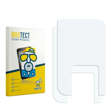 Parte frontal de un envase de producto con el logotipo de la marca BROTECT. Al lado está el protector de pantalla correspondie