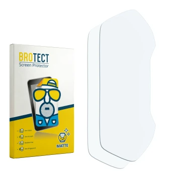 Parte frontal de un envase de producto con el logotipo de la marca BROTECT. Al lado está el protector de pantalla correspondie