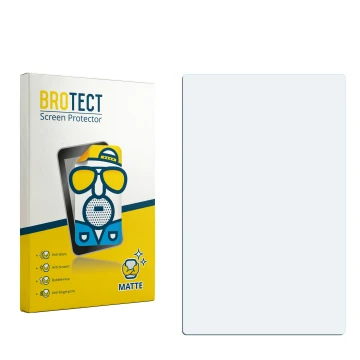 Parte frontal de un envase de producto con el logotipo de la marca BROTECT. Al lado está el protector de pantalla correspondie