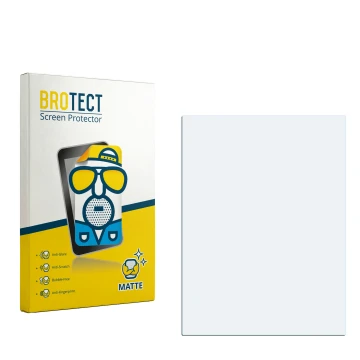 Parte frontal de un envase de producto con el logotipo de la marca BROTECT. Al lado está el protector de pantalla correspondie