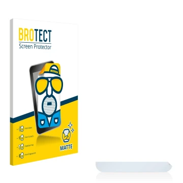 Parte frontal de un envase de producto con el logotipo de la marca BROTECT. Al lado está el protector de pantalla correspondie