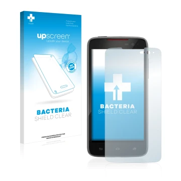 Parte frontal de un envase de producto con el logotipo de la marca upscreen. Al lado se muestra el dispositivo SFR Staraddict 