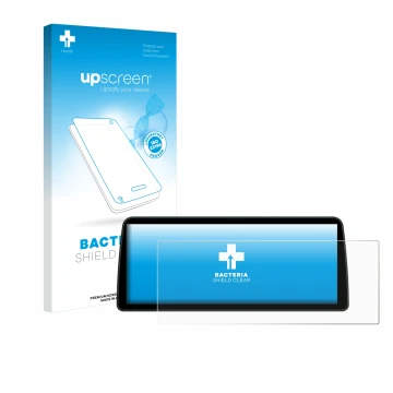 Parte frontal de un envase de producto con el logotipo de la marca upscreen. Al lado se muestra el dispositivo BMW Professiona