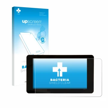 Parte frontal de un envase de producto con el logotipo de la marca upscreen. Al lado se muestra el dispositivo Raspberry Pi To