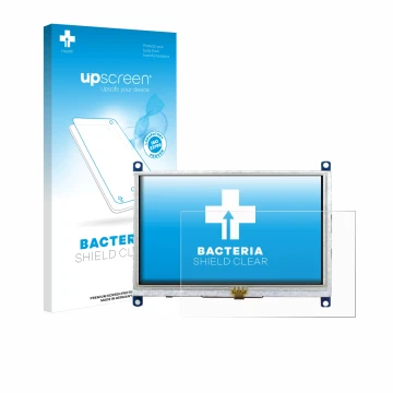 Parte frontal de un envase de producto con el logotipo de la marca upscreen. Al lado se muestra el dispositivo Raspberry Pi To