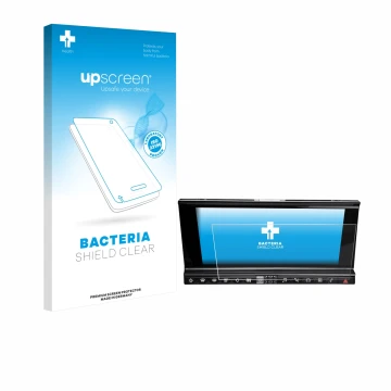 Parte frontal de un envase de producto con el logotipo de la marca upscreen. Al lado se muestra el dispositivo DS 7 Crossback 