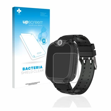 Parte frontal de un envase de producto con el logotipo de la marca upscreen. Al lado se muestra el dispositivo Pthtechus G-612