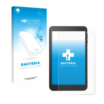 Parte frontal de un envase de producto con el logotipo de la marca upscreen. Al lado se muestra el dispositivo Vankyo MatrixPa