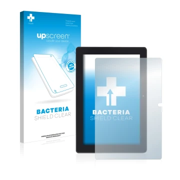 Parte frontal de un envase de producto con el logotipo de la marca upscreen. Al lado se muestra el dispositivo Simbans Tangota