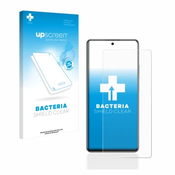 Parte frontal de un envase de producto con el logotipo de la marca upscreen. Al lado se muestra el dispositivo Xiaomi 11T con 
