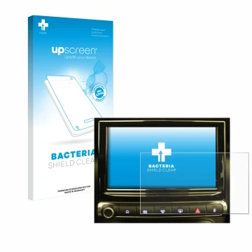 Parte frontal de un envase de producto con el logotipo de la marca upscreen. Al lado se muestra el dispositivo Citroen C3 Airc