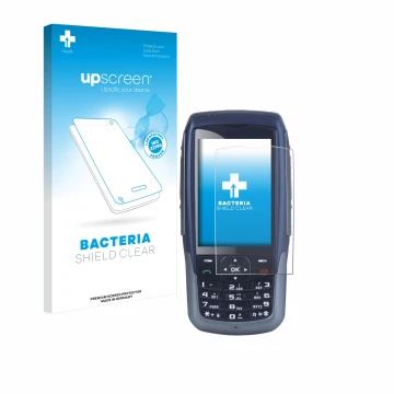 Parte frontal de un envase de producto con el logotipo de la marca upscreen. Al lado se muestra el dispositivo Malux SED GPH-6