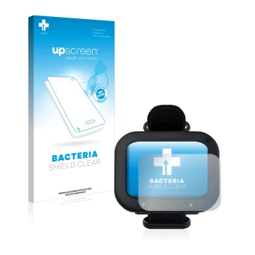 Parte frontal de un envase de producto con el logotipo de la marca upscreen. Al lado se muestra el dispositivo Aqualung i770R 